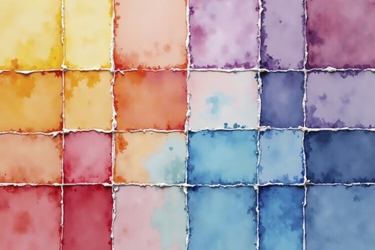 Watercolor Block Squares Background Wallpaper example image 1