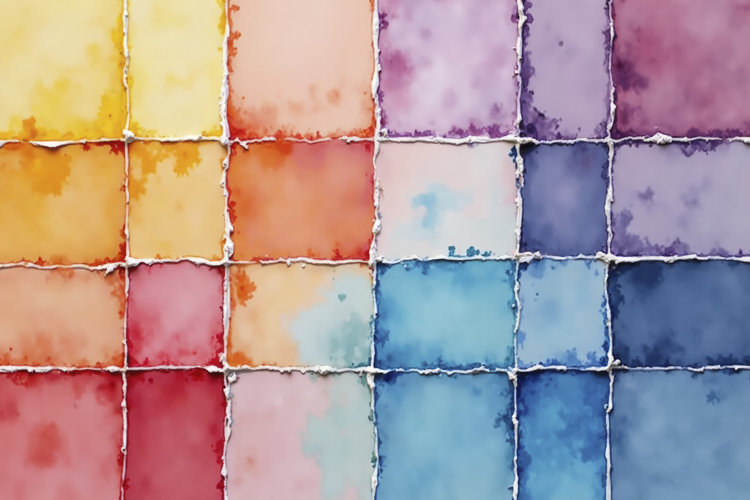 Watercolor Block Squares Background Wallpaper
