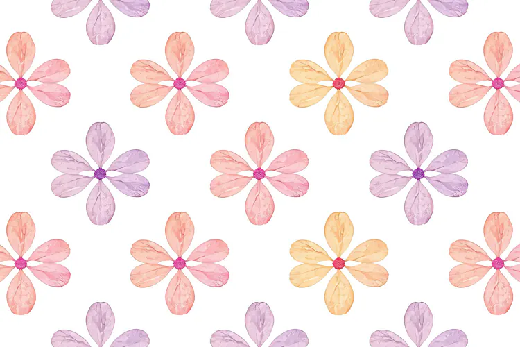 Watercolor Floral Pattern Background Wallpaper