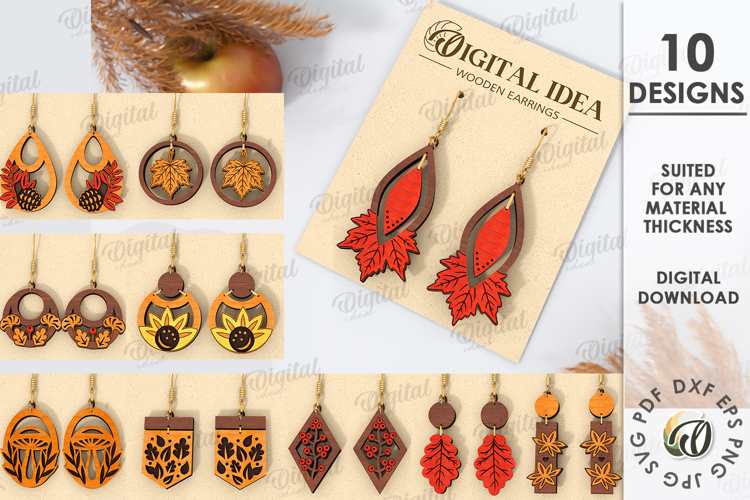 Fall Earrings SVG Image 6
