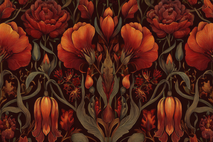 Flowers Pattern Background Wallpaper example image 1