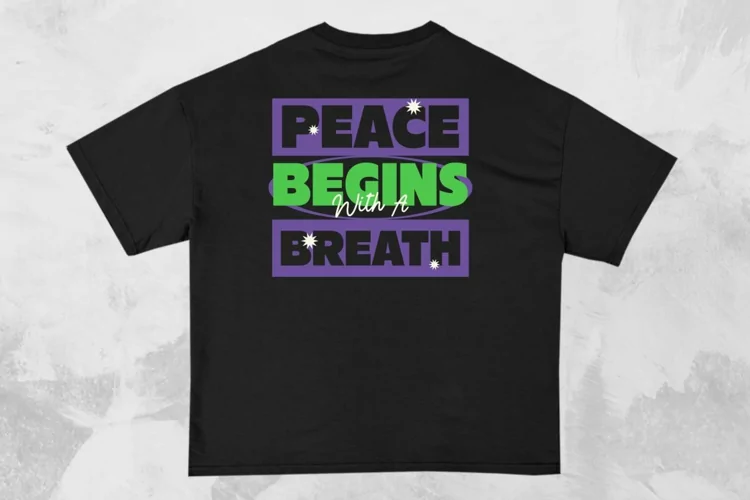 Peace Begins Streetwear Typography T-shirt Design