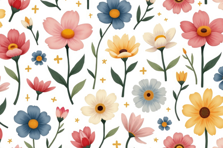 Colorful Floral Pattern Background