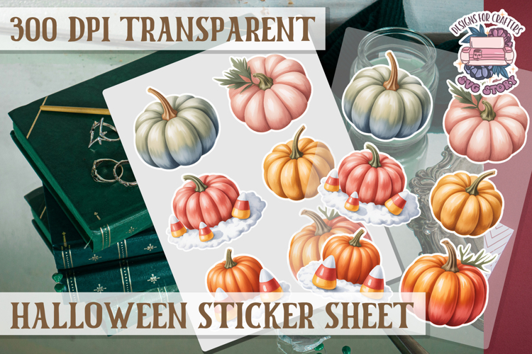 Halloween sticker sheet Creepy Scrapbook PNG Funny Skulls