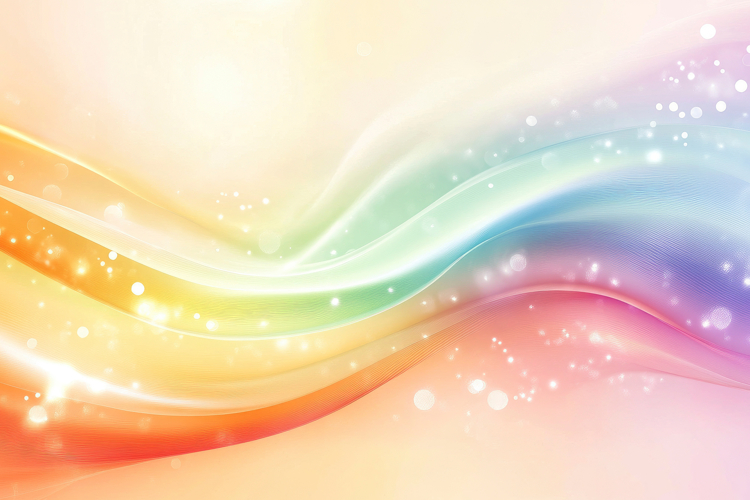 Rainbow Glittering Waves Background Wallpaper
