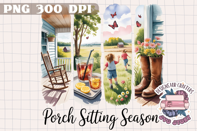 Summer Farm Brushstrokes PNG Sublimation Rustic Country