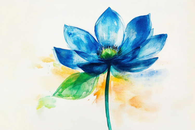 Blue Flower Clipart Image 21