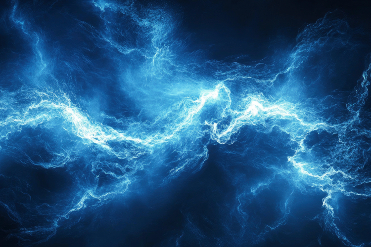 Blue Lightning Background Wallpaper