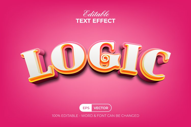 Logic 3D Text Effect Soft Style example image 1