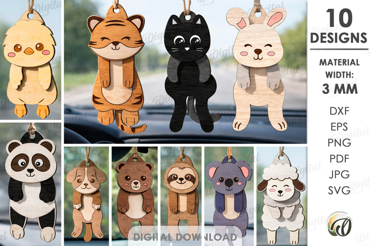 3D Stress Relief Toys Bundle Laser Cut. Hanging Toys SVG