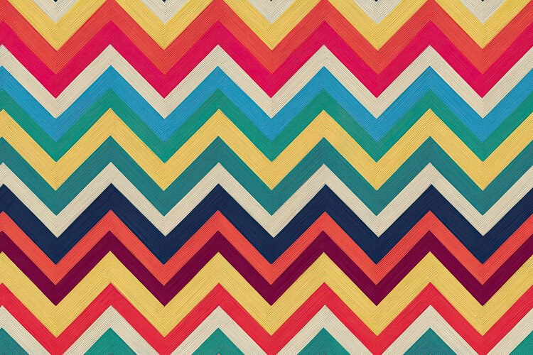 Multi-Colored Retro Chevron or Zigzag Pattern example image 1