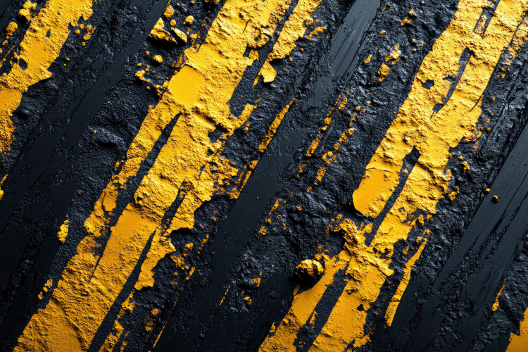 Yellow and Black Diagonal Stripes Background Wallpaper