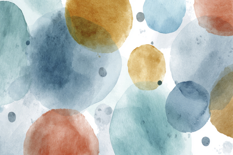 Abstract Watercolor Circles Background Wallpaper