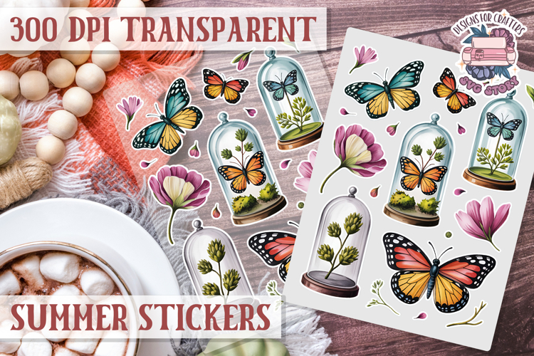 Summer sticker sheet Beach Scrapbook PNG Flowers Vibe