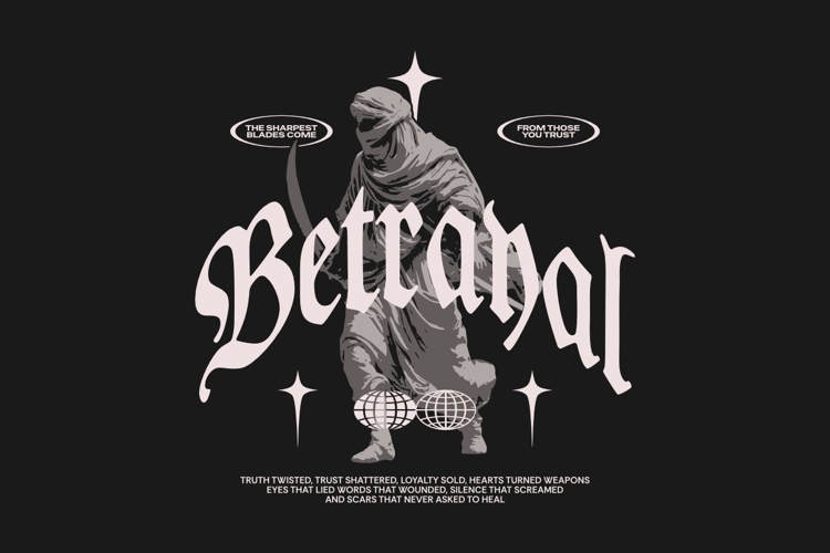 Betrayal Urban Streetwear T-shirt Design