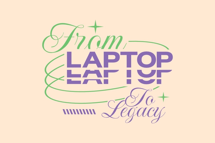 Laptop Digital Preneur Streetwear T-shirt Design