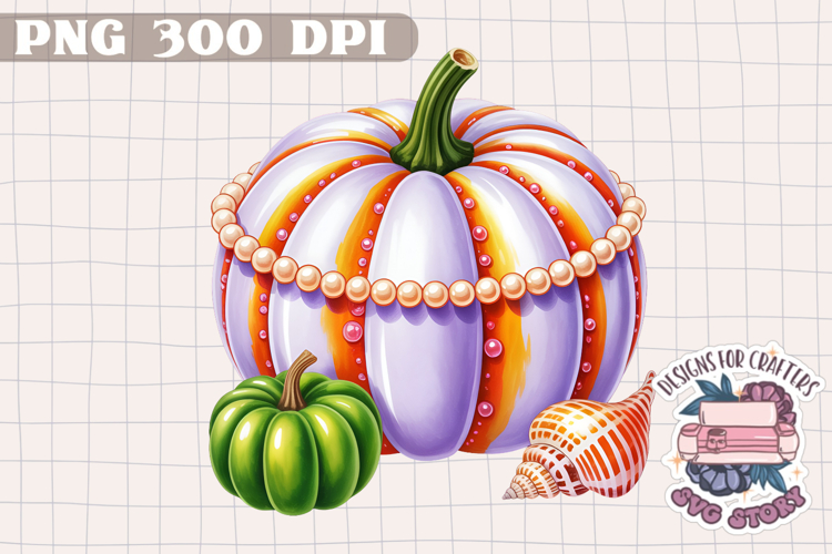 Autumn Pumpkin Sublimation design Fall Decorative Color PNG