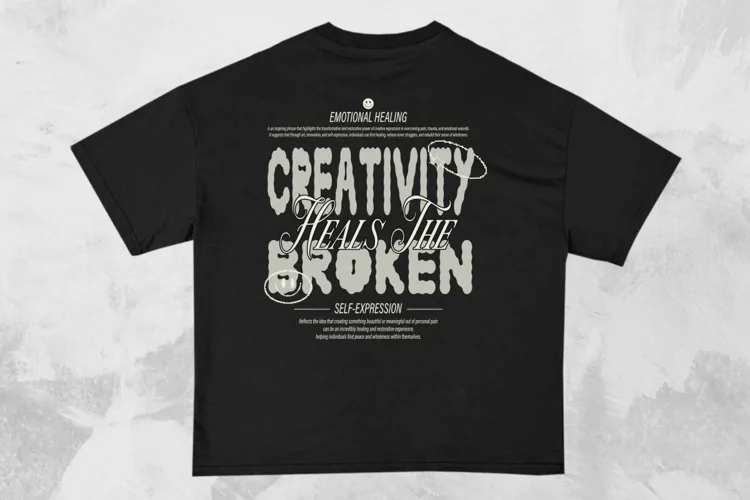 Creativity Heals the Broken Streetwear Typography T-shirt