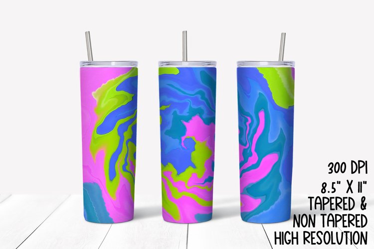 Bright Psychedelic Sublimation Tumbler example image 1