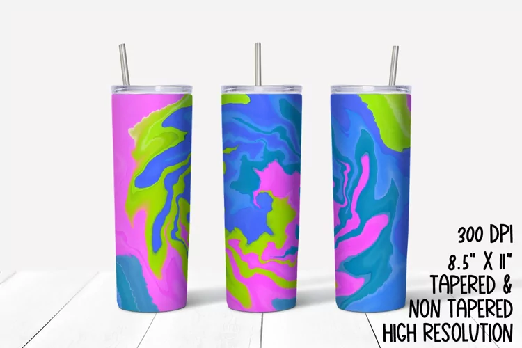 Bright Psychedelic Sublimation Tumbler