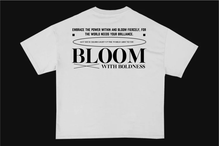 Bloom with Boldness Streetwear Typography T-shirt Design