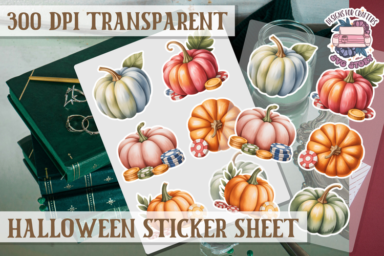 Halloween sticker sheet Creepy Scrapbook PNG Funny Skulls