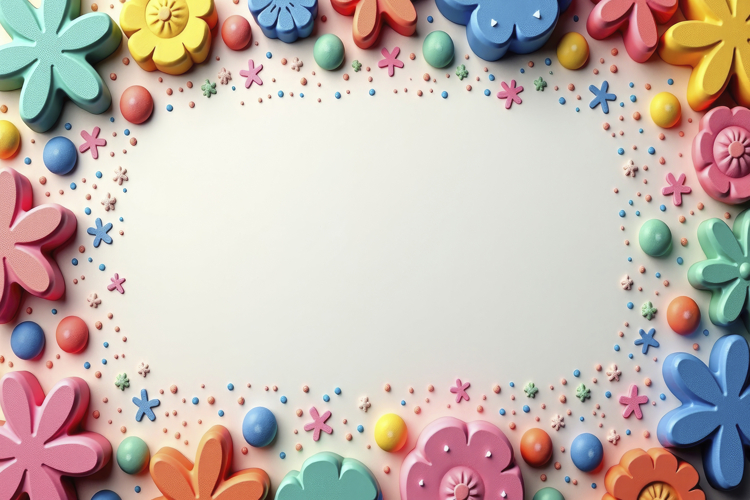 Colorful Decorative Frame Background Wallpaper