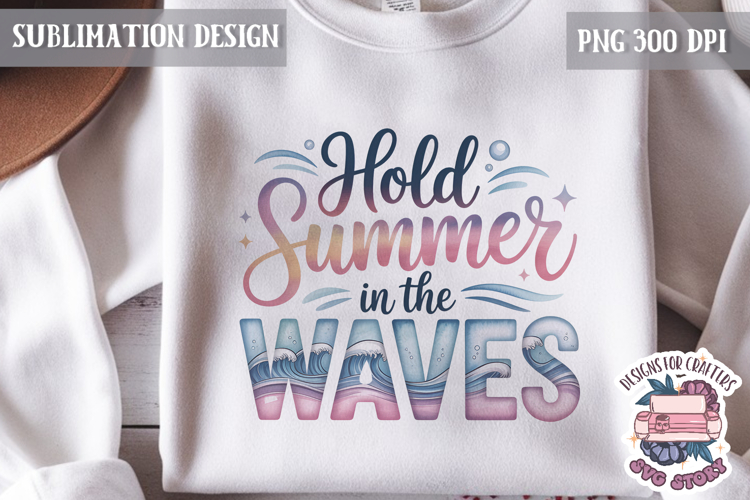 Summer Beach Sea Quote Watercolor Sublimation PNG