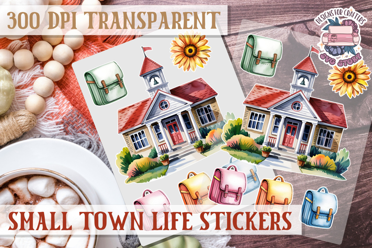 Small Town LIfe sticker Scrapbook PNG Village Garden Farm