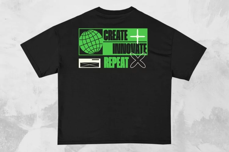 Create Innovate Repeat Streetwear Typography T-shirt Design
