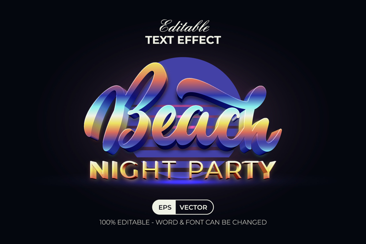 Summer Text Effect Retro Style