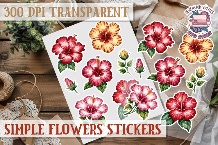 Summer Flowers sticker Scrapbook PNG Botanical Beach