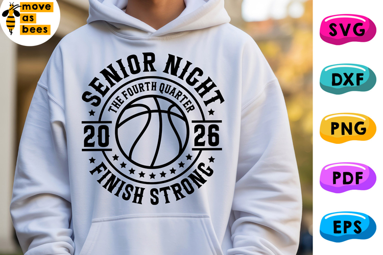 Basketball Senior Night 2026 Svg, Png, Finish Strong Svg