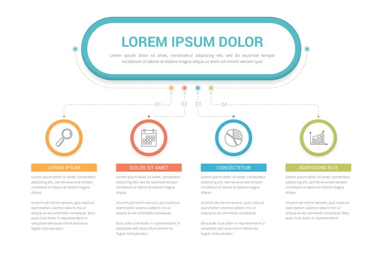 Flowchart with 4 Elements example image 1