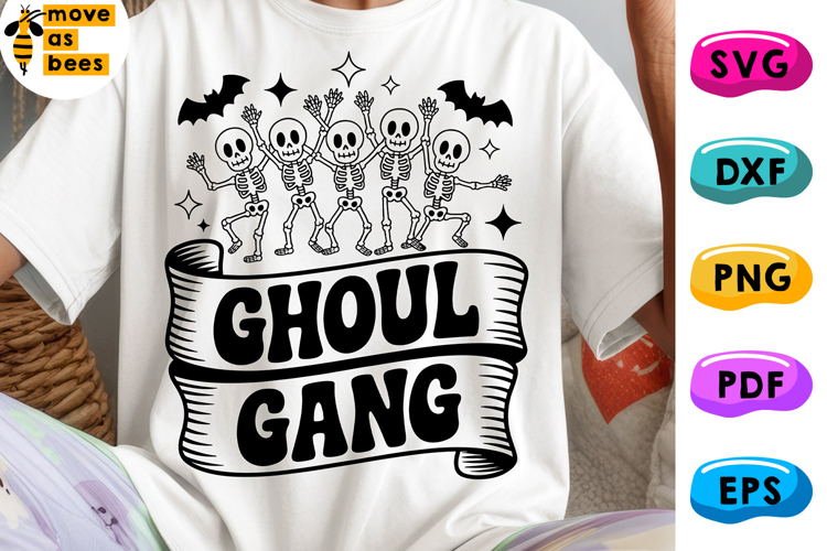 Ghoul Gang Svg, Png, Skeleton Crew, Kids Halloween Shirt Svg