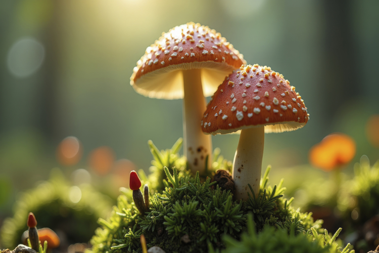 Fly Agaric Mushrooms Background Wallpaper
