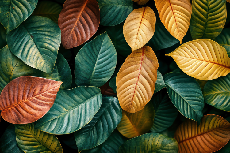 Vibrant Leaves Background Wallpaper