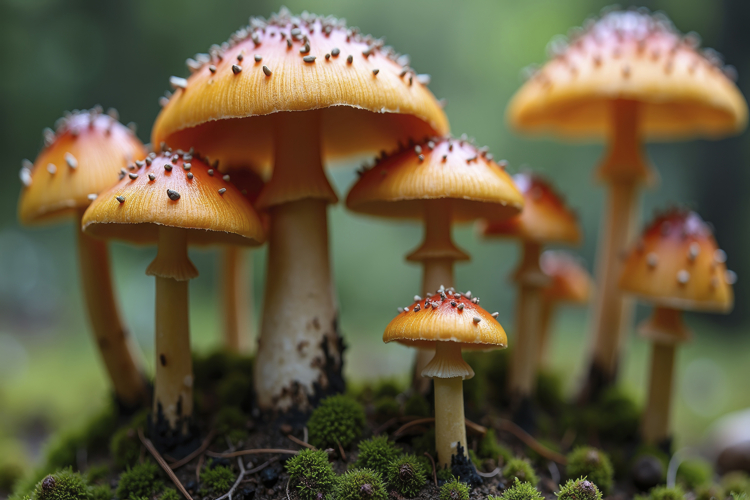 Muscaria Mushrooms Background Wallpaper