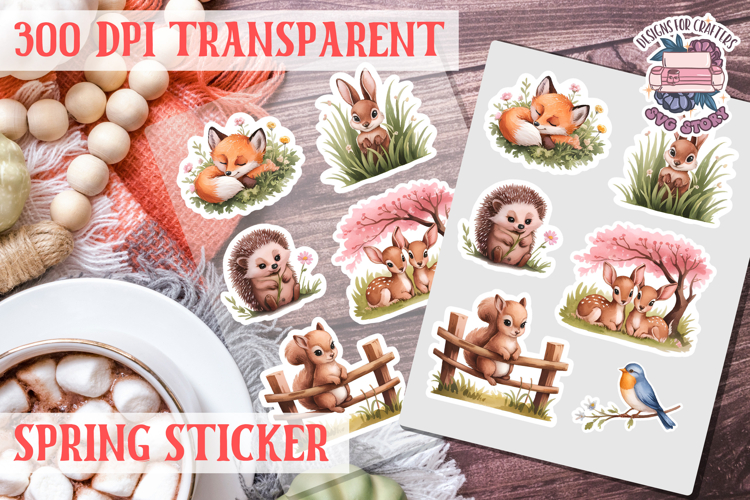 Spring sticker Cute vintage flowers Love PNG Funny