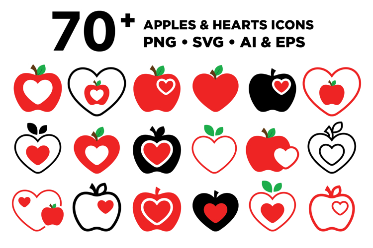 Apples & Hearts Set example image 1