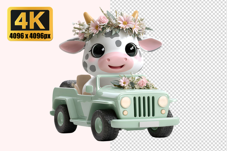 Cute Cartoon Cow Image 23