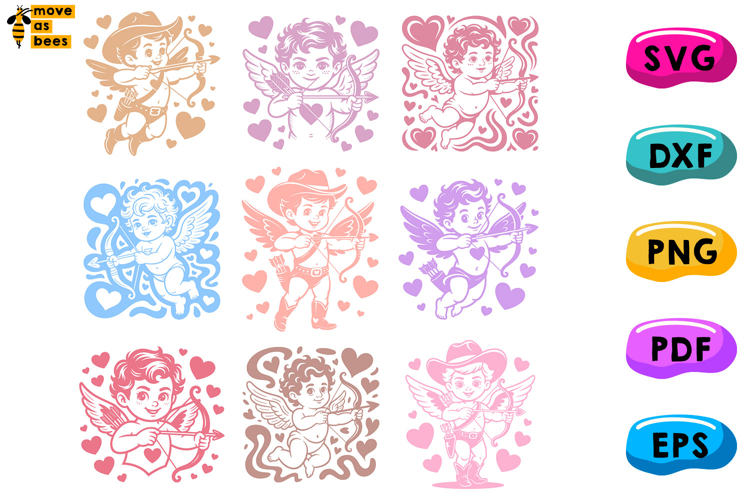 Cupid Bundle Svg, Png, Girl, Boy, Valentines Day Shirt Svg
