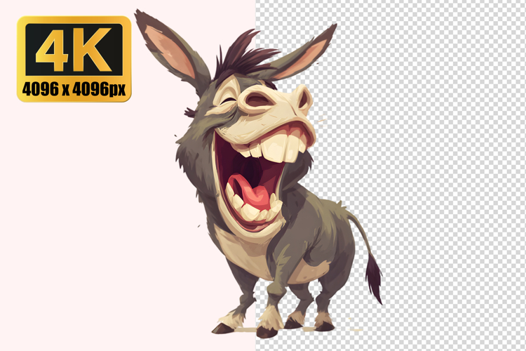 Laughing Donkey Transparent PNG