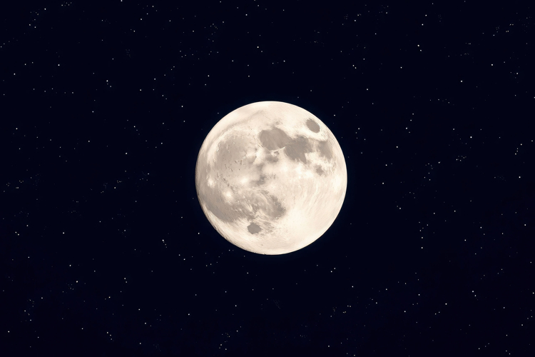 Dark Sky With Moon Background
