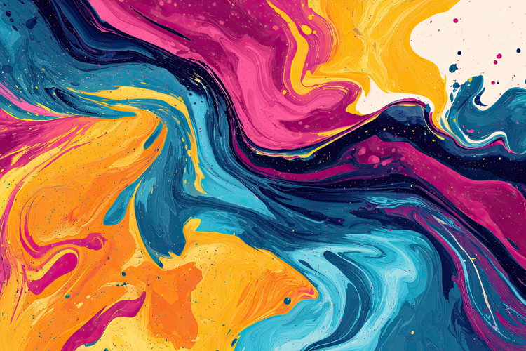 Vibrant Abstract Fluid Art