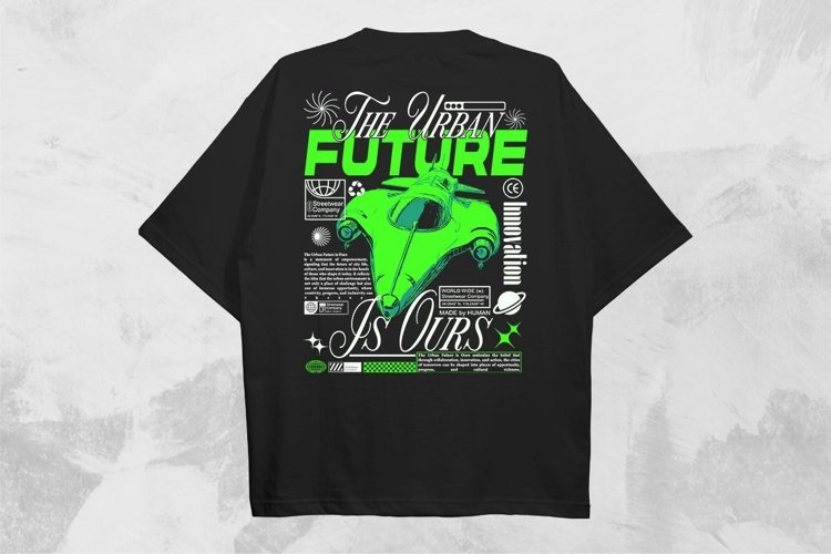 The Urban Future Streetwear PNG T-shirt Design example image 1