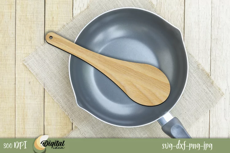 Home Kitchen Decor Laser Cut. 3D Wooden Spatula Laser Cut.