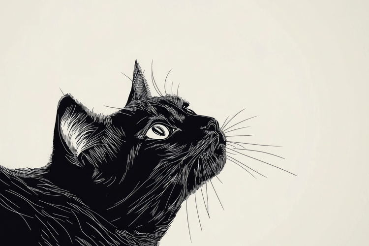Black Cat Clipart Image 12