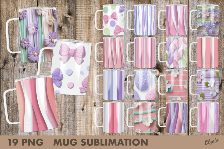Pastel Colors Mug Sublimation Bundle