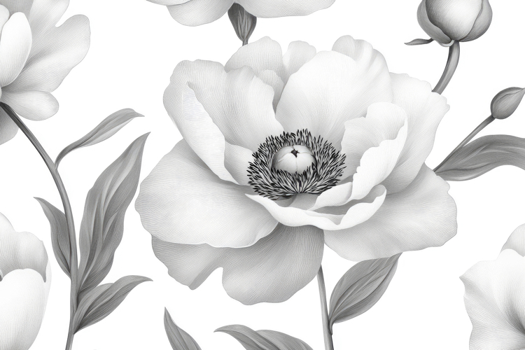 White Flowers Background Wallpaper